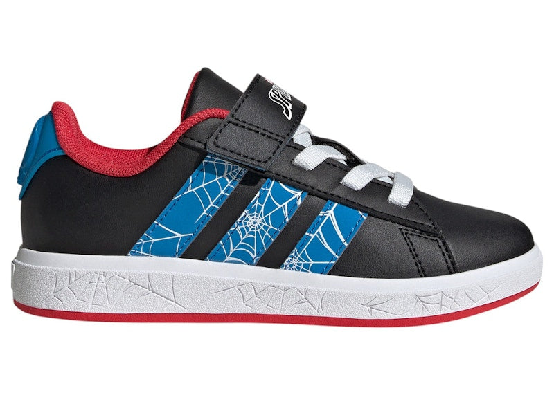adidas Grand Court Spider-Man Core Black Bright Blue Pure Ruby (GS)