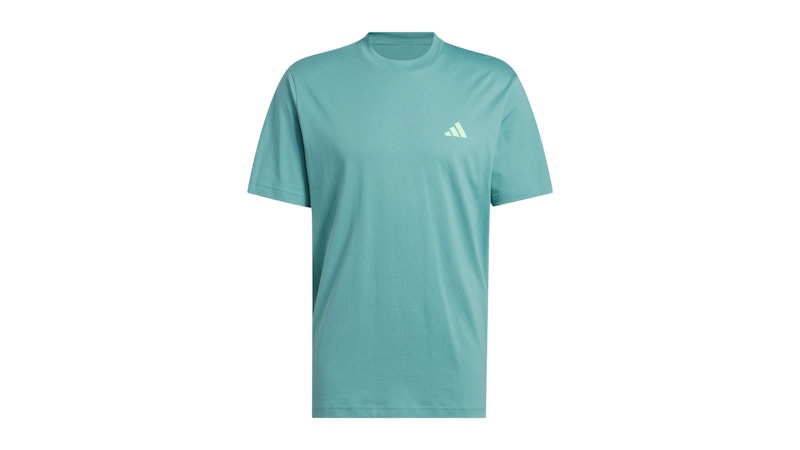 adidas Graphic Tee Powder Teal Lime Burst