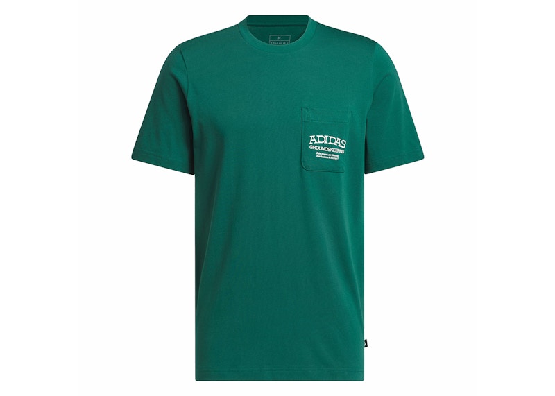 adidas Groundskeeper Graphic Pocket Tee Collegiate Green