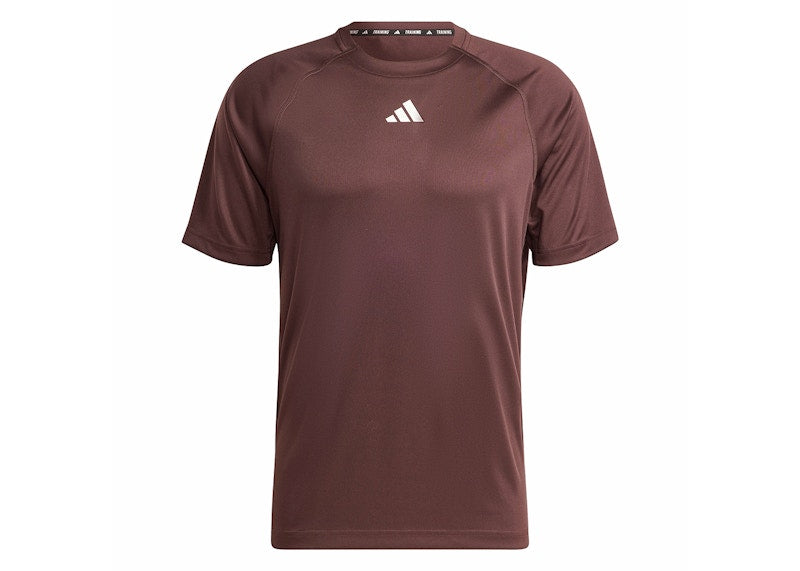 adidas Gym Heat Tee Shadow Brown/White
