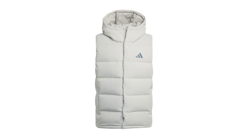adidas Helionic Climawarm Hooded Down Vest Metal Grey