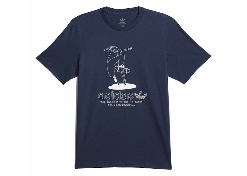adidas Henry Jones Maite Short Sleeve Tee Collegiate Navy/White