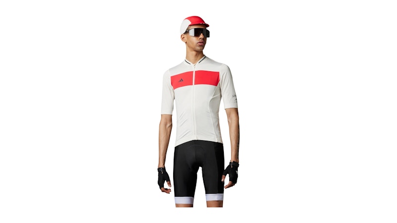 adidas Heritage Tempo 3-Stripes Jersey Chalk White Pure Ruby