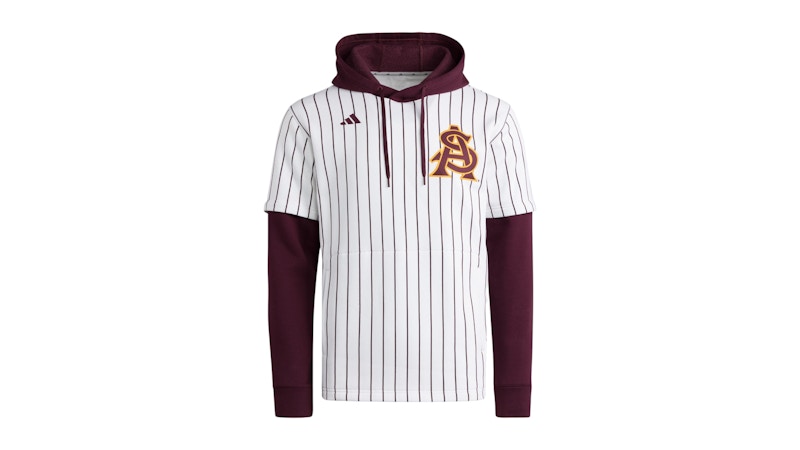 adidas Hooded Jersey Arizona State White Team Maroon