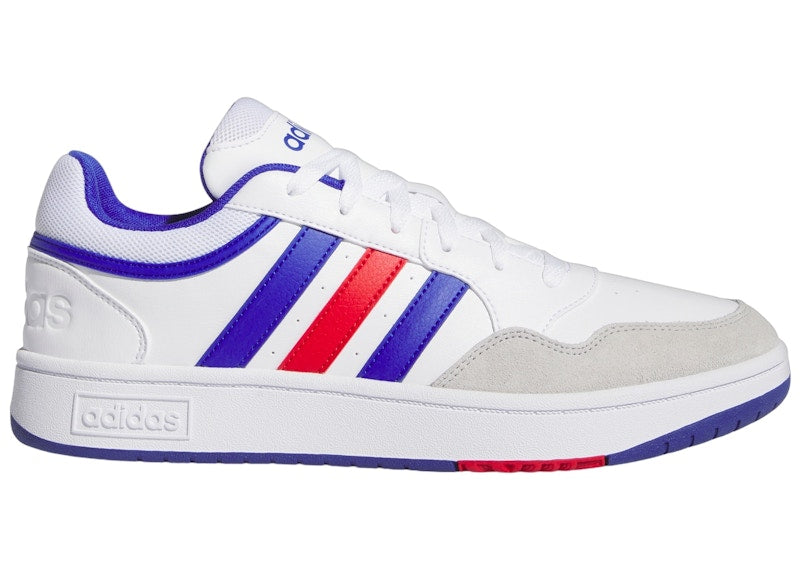 adidas Hoops 3.0 Cloud White Lucid Blue Better Scarlet