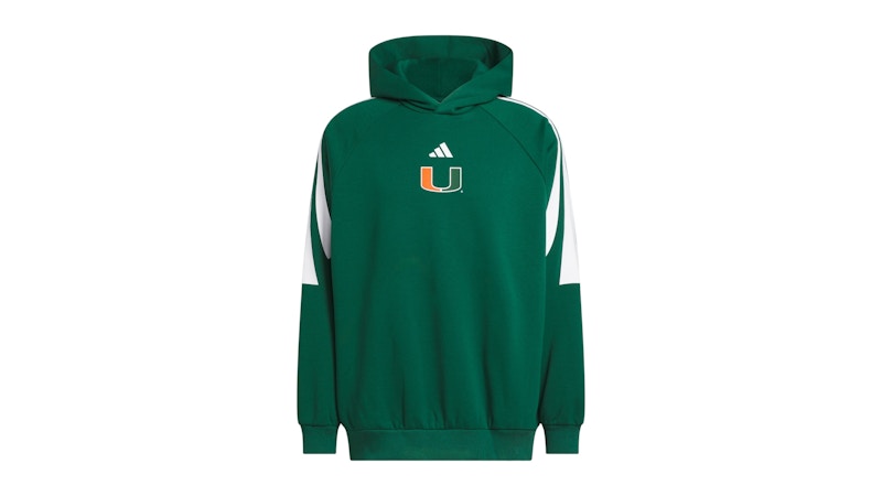 adidas Hurricanes Chapter Hoodie Miami Dark Green Ncaa-Mia