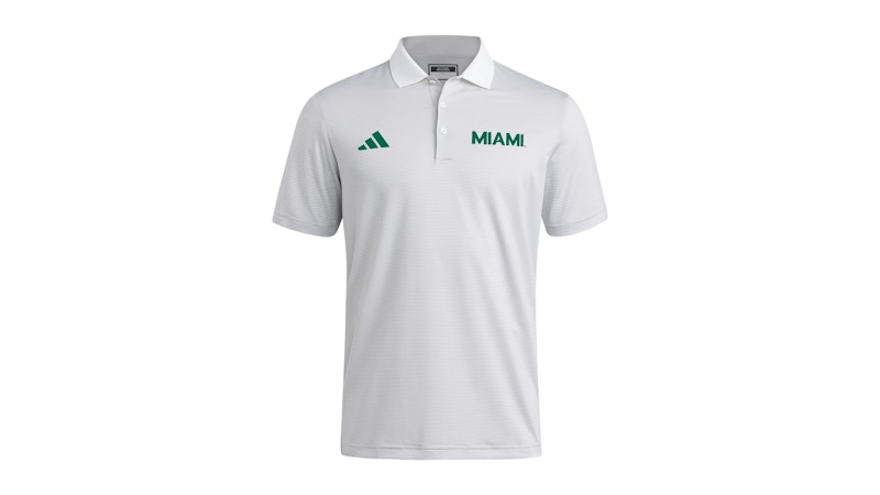 adidas Hurricanes Coaches Ottoman Polo Miami White Dark Green