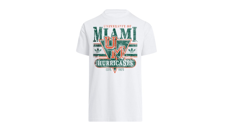 adidas Hurricanes Graphic T-Shirt Miami White Multi