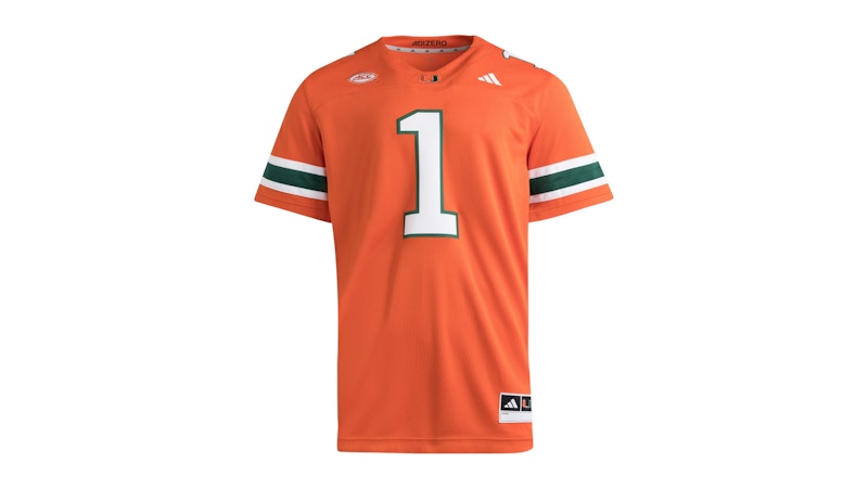 adidas Hurricanes Premier Home Jersey Miami Collegiate Orange