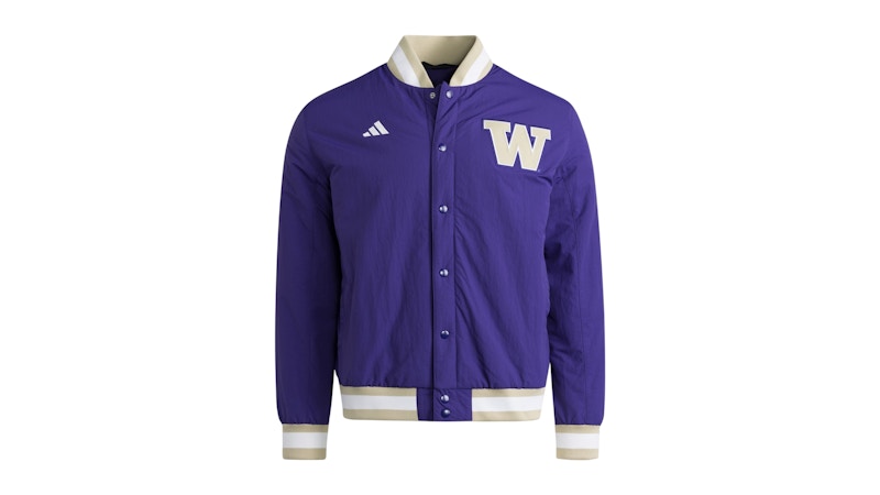adidas Huskies Coaches Dugout Jacket Washington Team College Purple