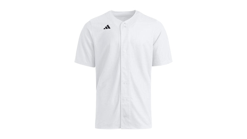 adidas Impact Full Button Jersey White