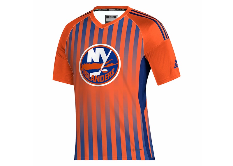 adidas Islanders Hockey Tee Team Orange/Royal Blue
