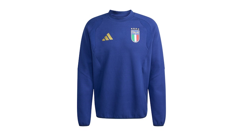 adidas Italy Tiro Travel Crew Sweatshirt Victory Blue