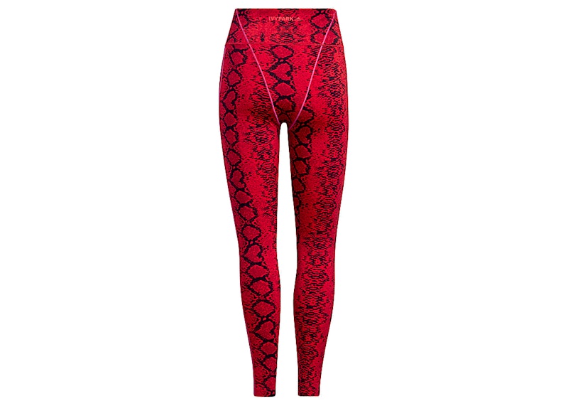 adidas Ivy Park Allover Print Tights Red/Black