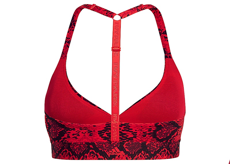 adidas Ivy Park Allover Print Triangle Bra 2.0 Red/Black