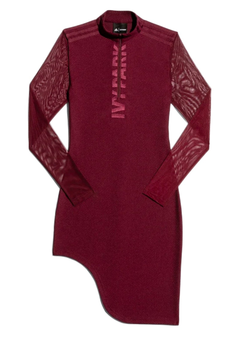 adidas Ivy Park Asymmetrical Dress Maroon