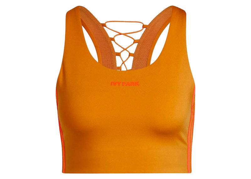 adidas Ivy Park Back Lace-Up Bra Focus Orange