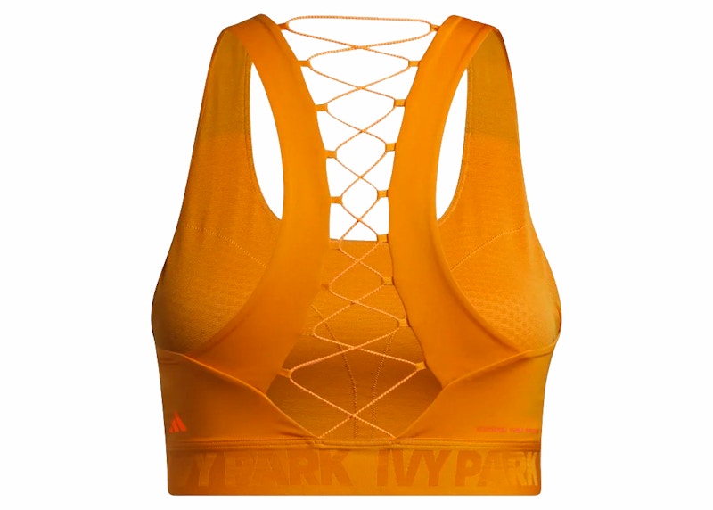 adidas Ivy Park Back Lace-Up Bra (Plus Size) Focus Orange
