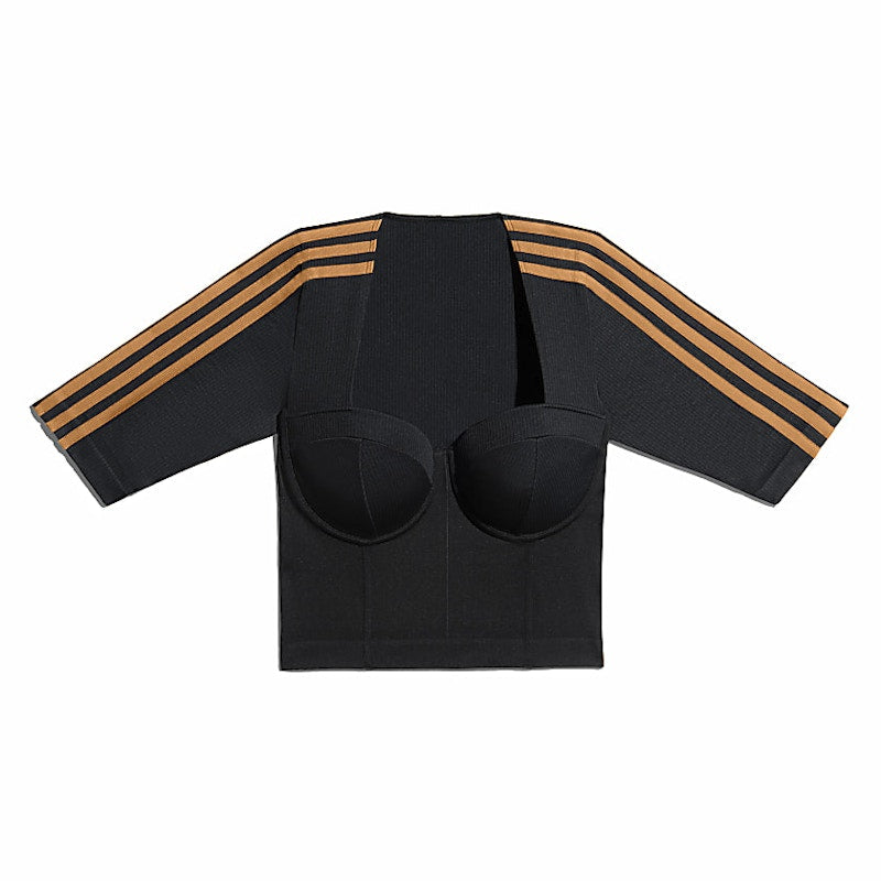 adidas Ivy Park Circular Knit Crop Top Black
