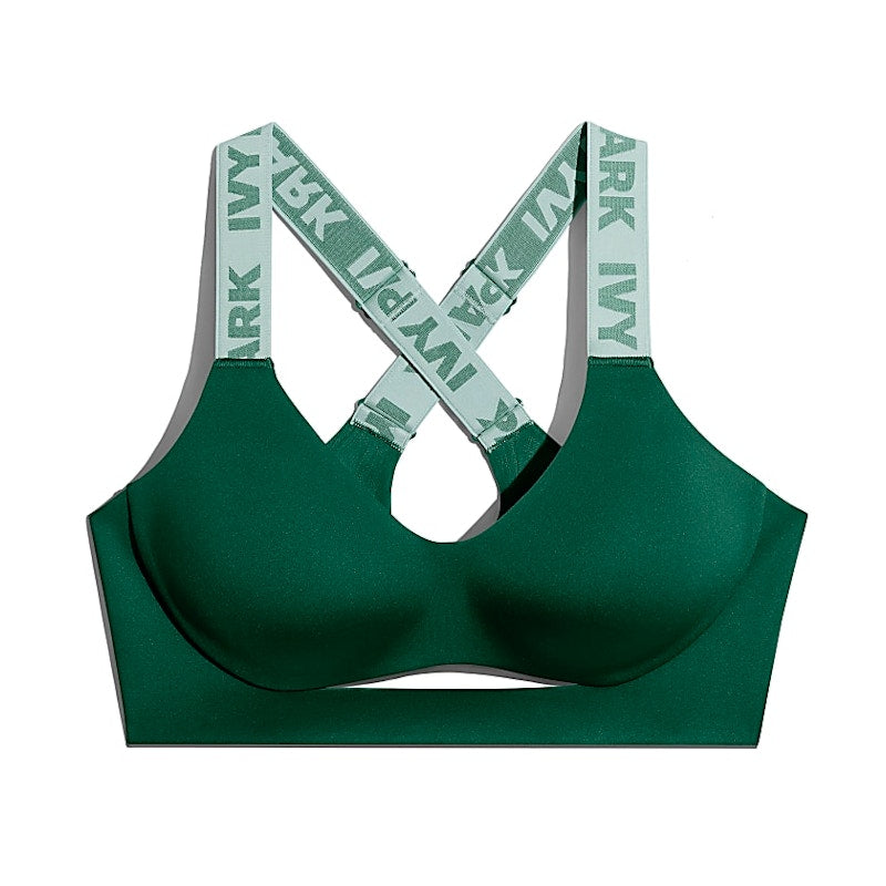 adidas Ivy Park Cutout Medium Support Bra (Plus Size) Dark Green