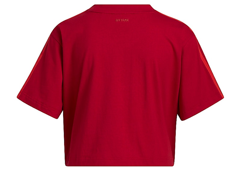 adidas Ivy Park Graphic Crop Tee Power Red