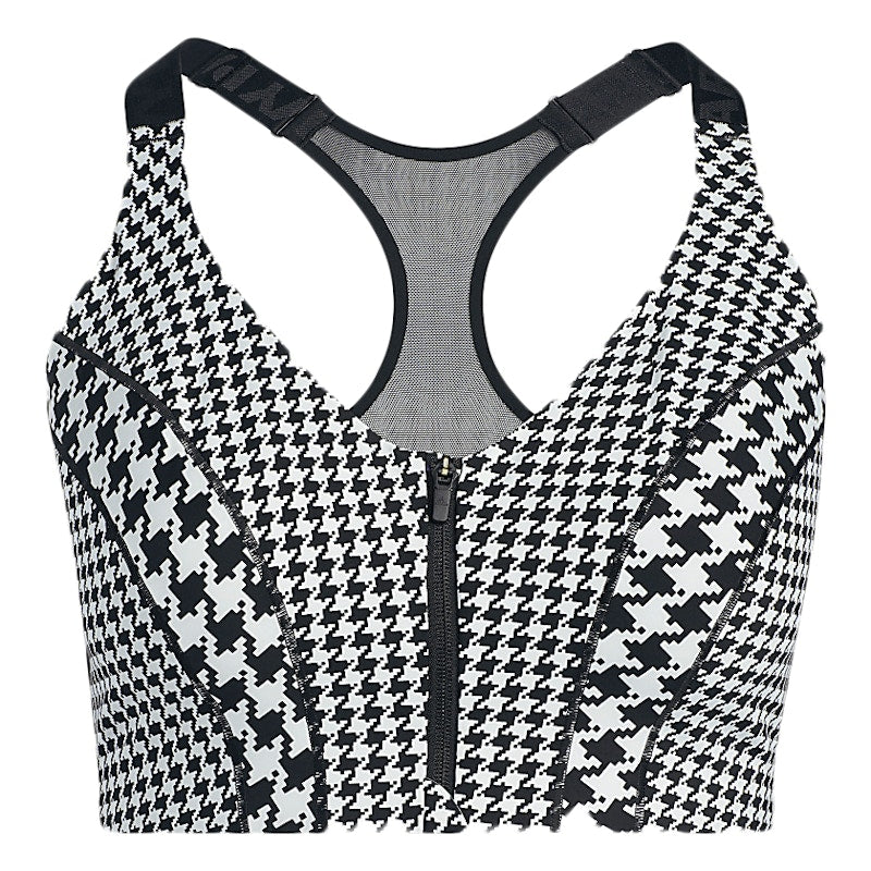 adidas Ivy Park Halls of Ivy Allover Print Zip Bra 2.0 (Plus Size) Clear Grey/Black