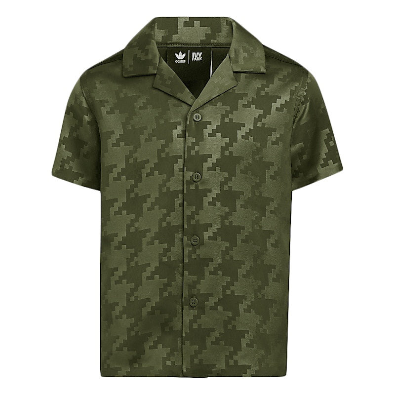 adidas Ivy Park Halls of Ivy Kids Houndstooth Pajama Top (All Gender) Wild Pine