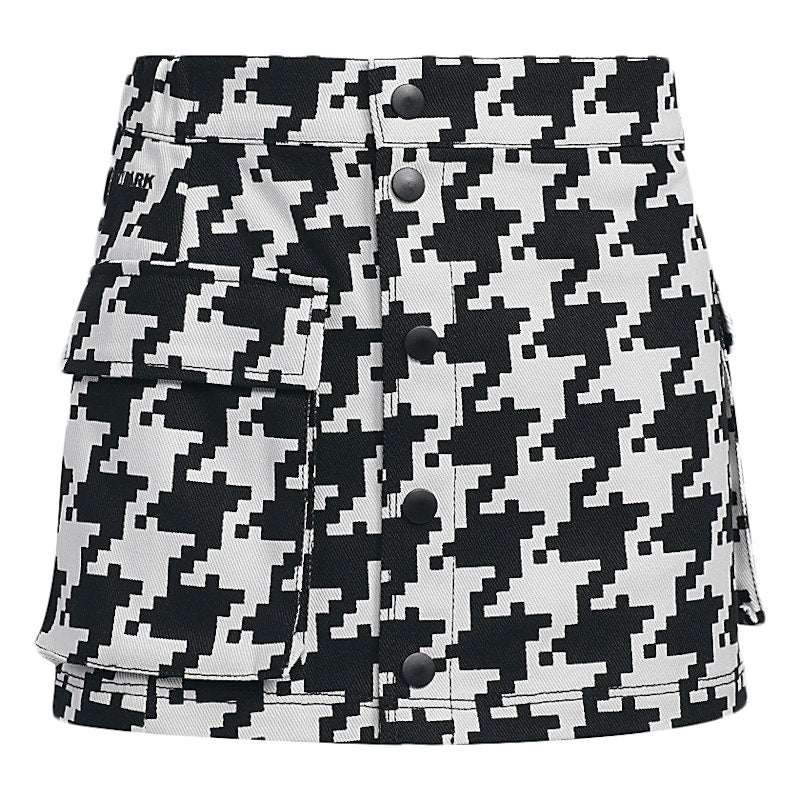 adidas Ivy Park Halls of Ivy Kids Houndstooth Skirt Clear Grey/Black