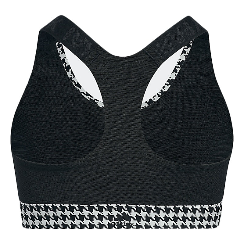 adidas Ivy Park Halls of Ivy Kids Houndstooth Sports Bra Clear Grey/Black
