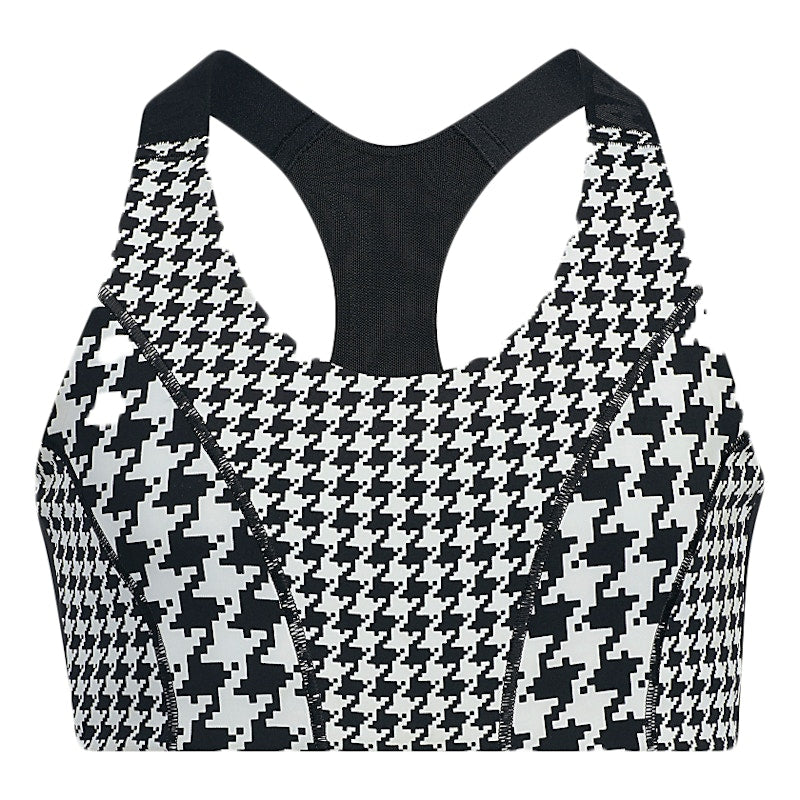 adidas Ivy Park Halls of Ivy Kids Houndstooth Sports Bra Clear Grey/Black