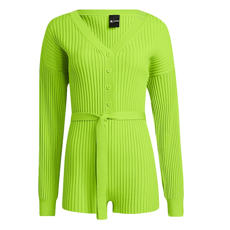 adidas Ivy Park Halls of Ivy Knit Rib Romper Semi Solar Slime