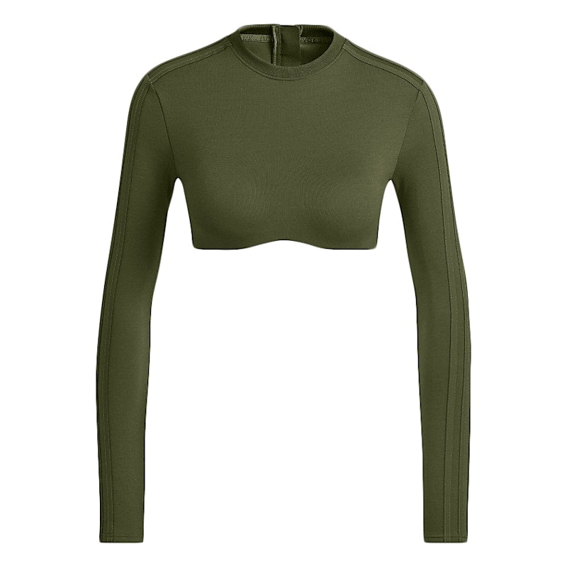 adidas Ivy Park Halls of Ivy Long Sleeve Crop Top Wild Pine