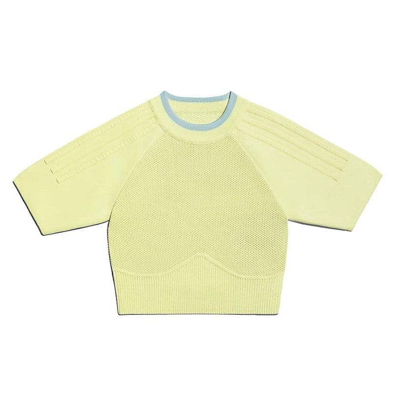 adidas Ivy Park Knit Crop Top (Plus Size) Yellow Tint