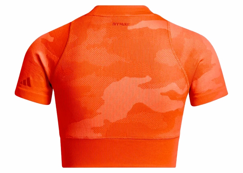 adidas Ivy Park Knit Crop Top Solar Orange