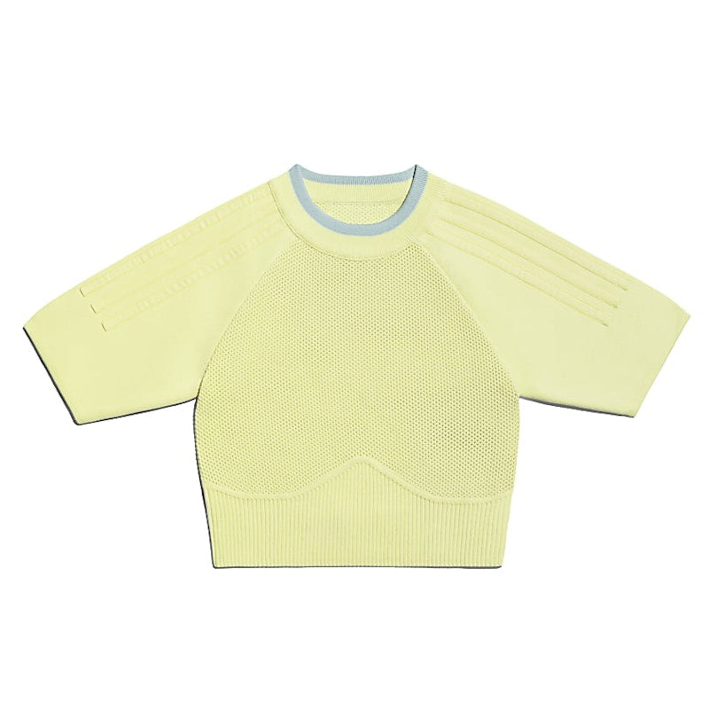 adidas Ivy Park Knit Crop Top Yellow Tint
