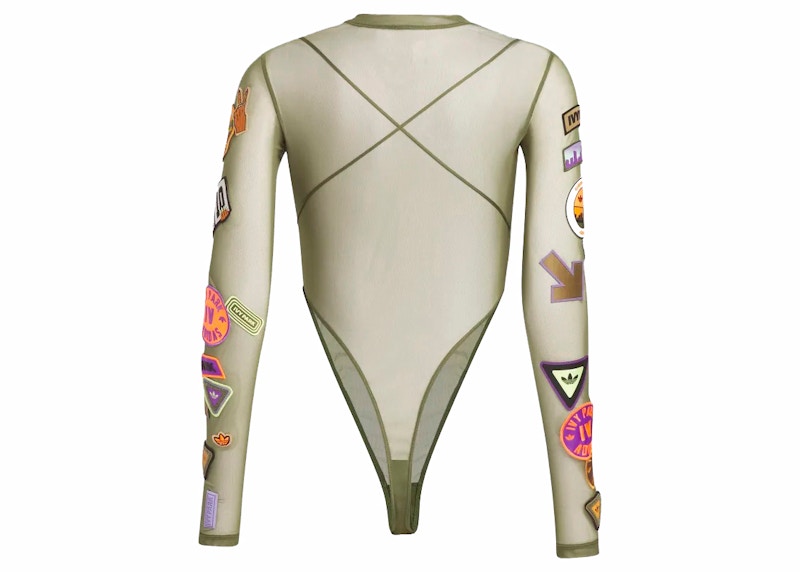 adidas Ivy Park Light Power-Mesh Bodysuit Wild Pine
