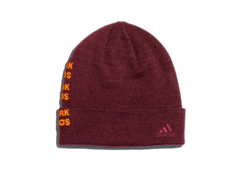 adidas Ivy Park Logo Beanie Maroon/Solar Orange