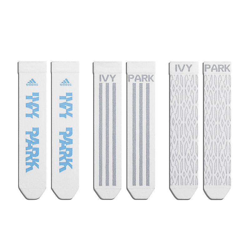 adidas Ivy Park Logo Socks (3 Pairs) Core White/Light Blue