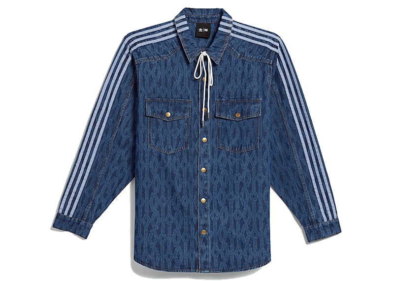 adidas Ivy Park Monogram Denim Shirt (All Gender) Dark Denim