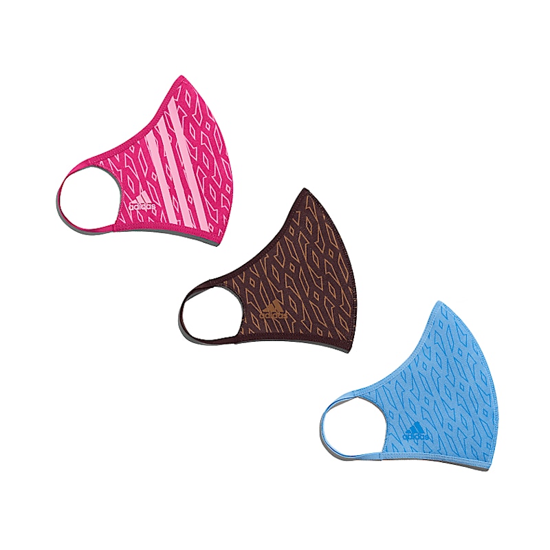 adidas Ivy Park Monogram Face Covers (3-Pack) Bold Pink/Night Red/Light Blue