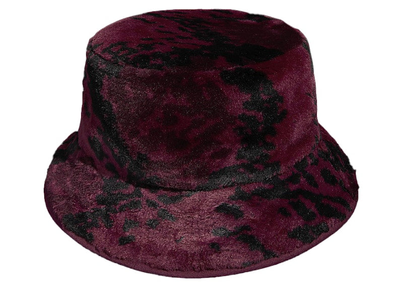 adidas Ivy Park Printed Faux Fur Reversible Bucket Hat Cherry Wood