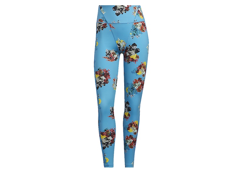 adidas Ivy Park Printed Tights Crystal AOP/Shock Cyan