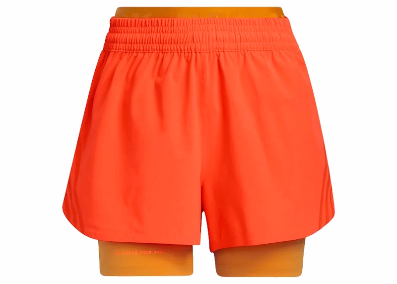 adidas Ivy Park Two-In-One Shorts Solar Orange