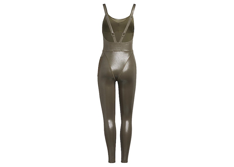 adidas Ivy Park V-Neck Catsuit Medium Dark Khaki
