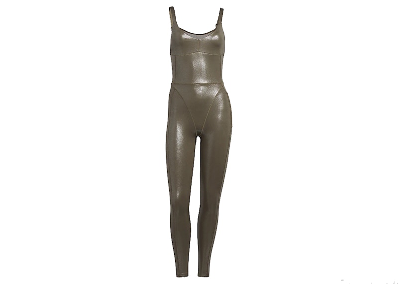 adidas Ivy Park V-Neck Catsuit Medium Dark Khaki