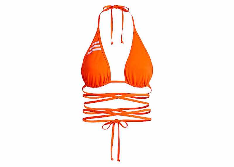 adidas Ivy Park Wrap Bikini Top (Plus Size) Solar Orange