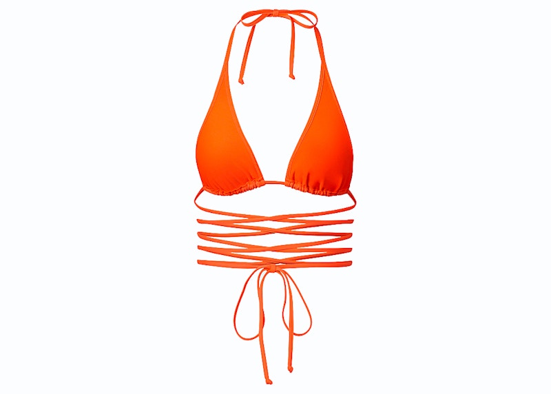 adidas Ivy Park Wrap Bikini Top Solar Orange