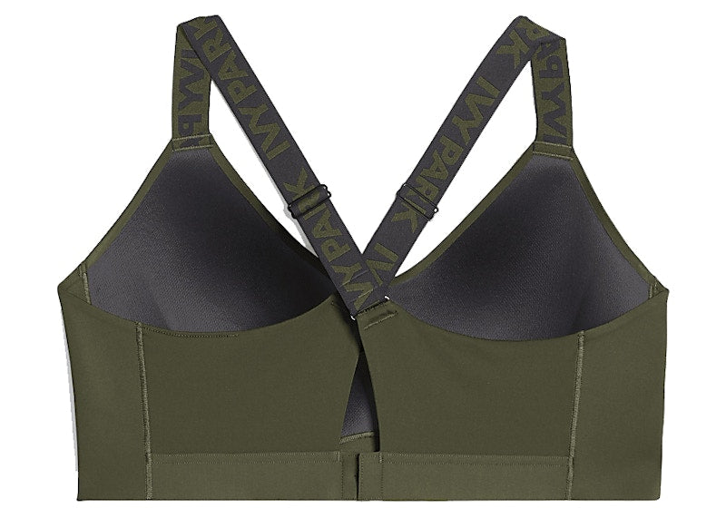 adidas Ivy Park x Peloton BR Tape Bra (Plus Size) Focus Olive/Black/Shock Lime
