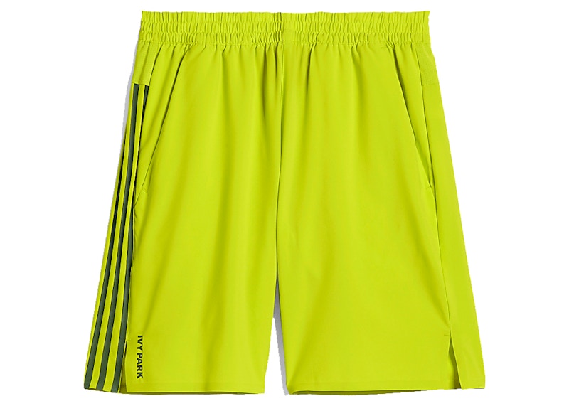 adidas Ivy Park x Peloton Crinkle Nylon Shorts Shock Lime/Focus Olive