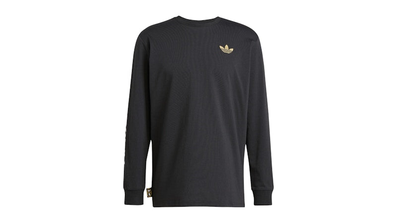adidas Juventus Long Sleeve Graphic T-Shirt Black/Dark Football Gold